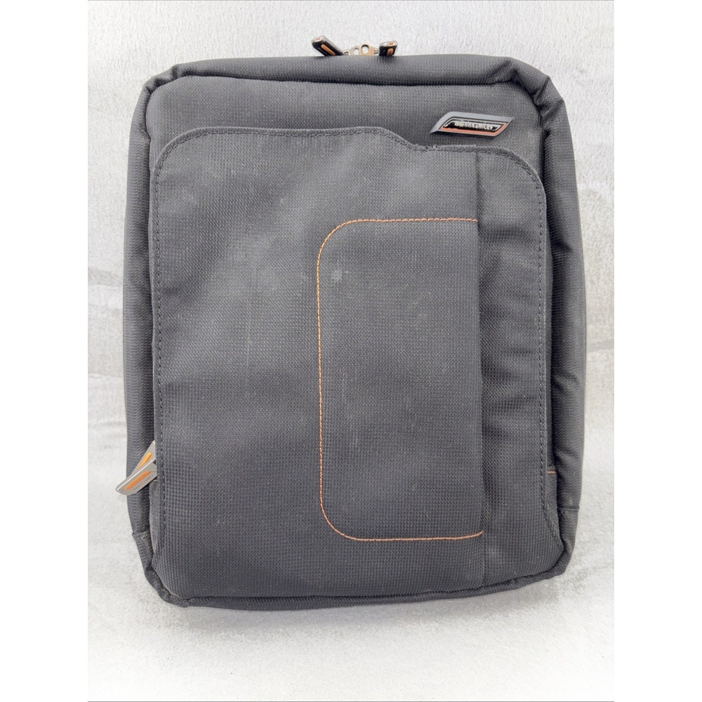 Briggs & Riley Travelware Black Orange iPad/Tablet Travel Shoulder‎ Bag Vertical